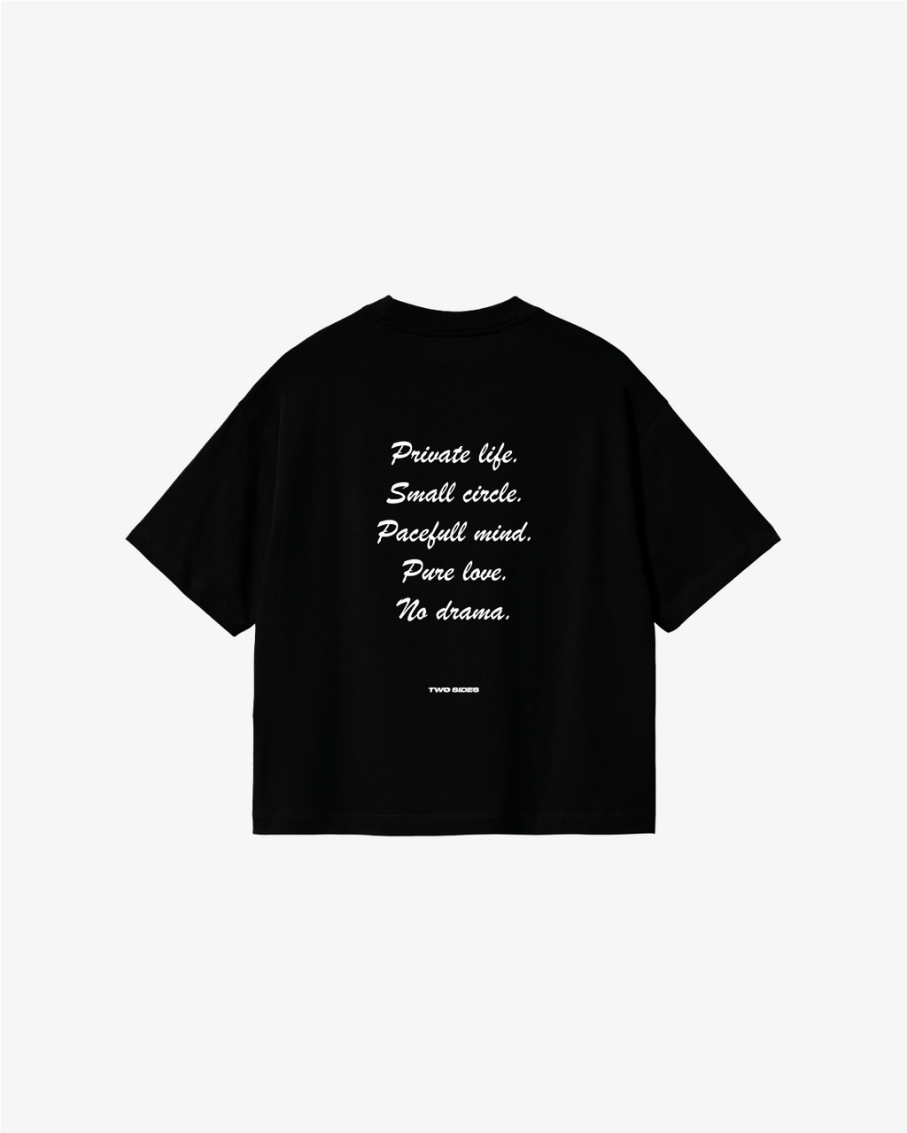 TWO SIDES MOOD BLACK TEE