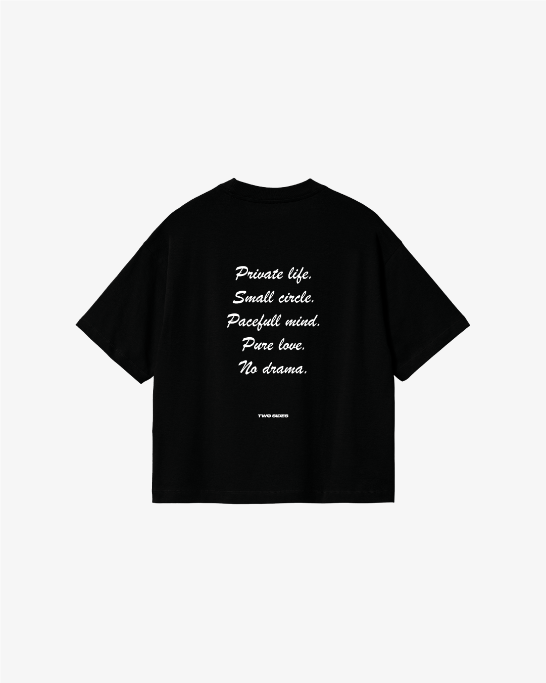 TWO SIDES MOOD BLACK TEE