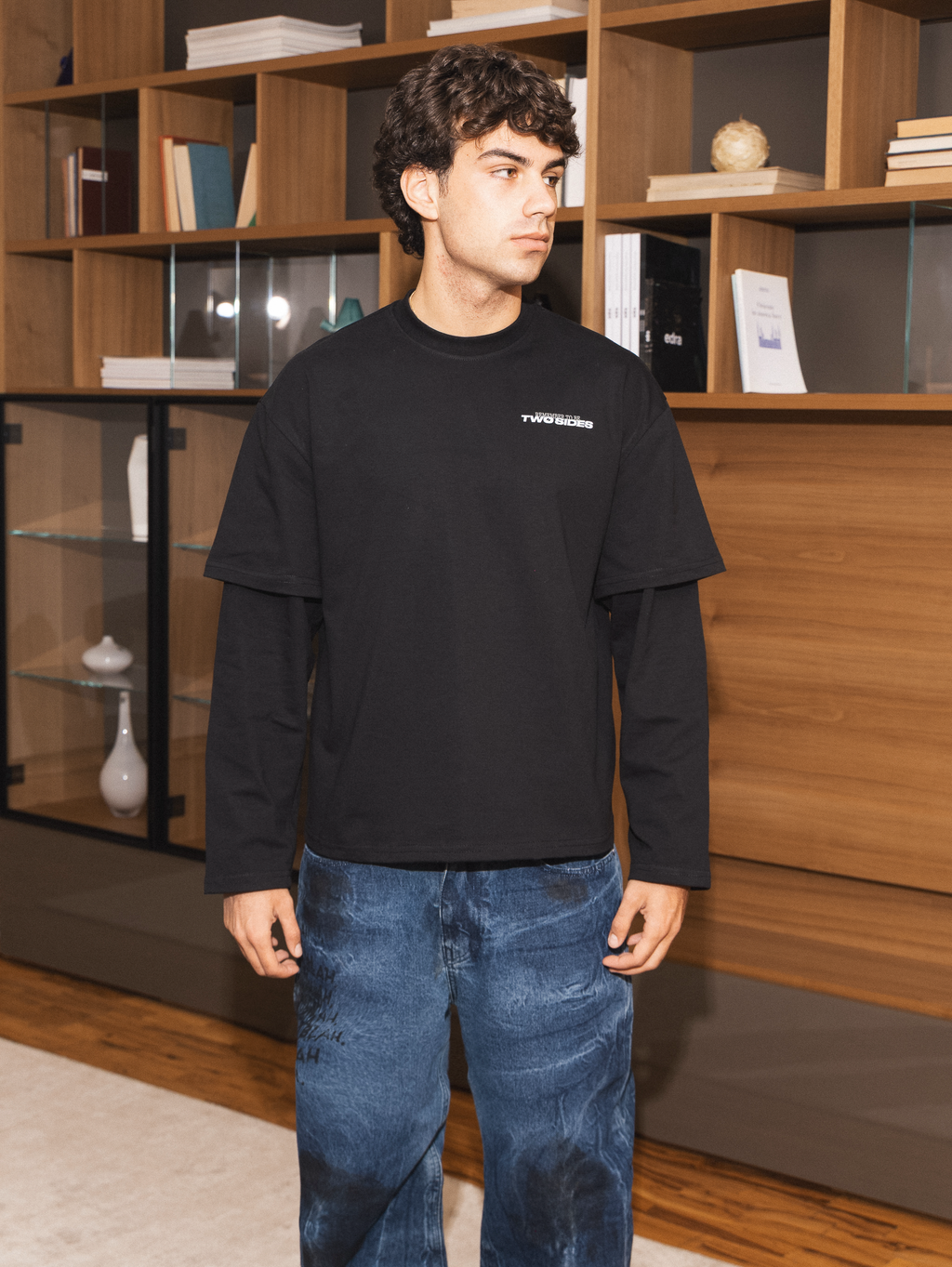 TWO SIDES REMEMBER DOUBLE LONGSLEEVE BLK
