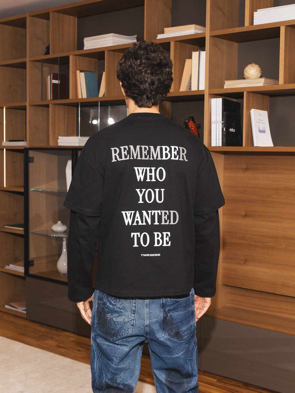TWO SIDES REMEMBER DOUBLE LONGSLEEVE BLK