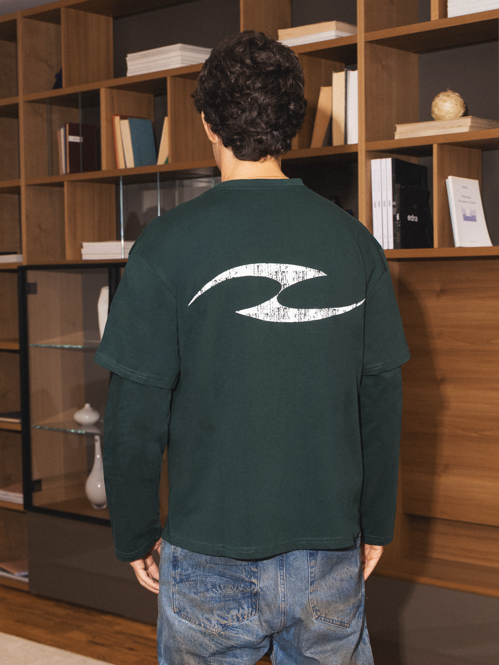 TWO SIDES ICON DOUBLE LONGSLEEVE TS GREEN
