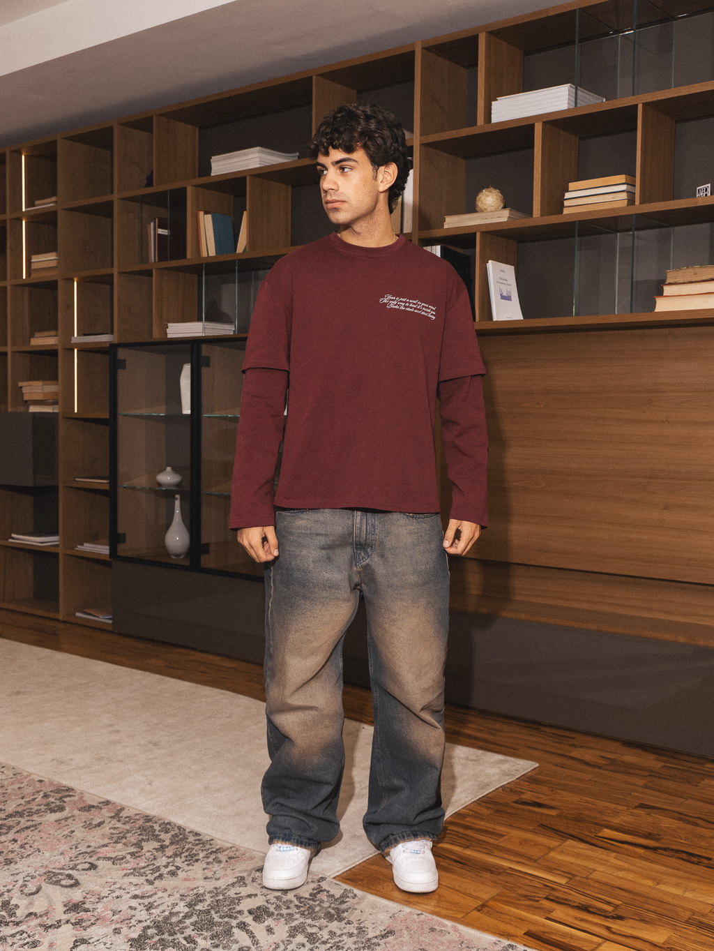 TWO SIDES RUST WASH DENIM JEANS