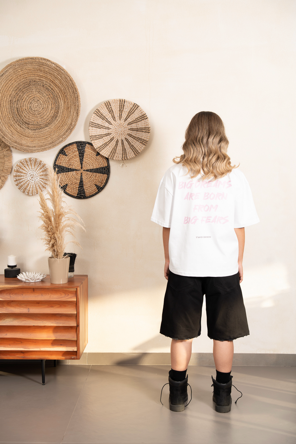 TWO SIDES BIG DREAM WHITE TEE
