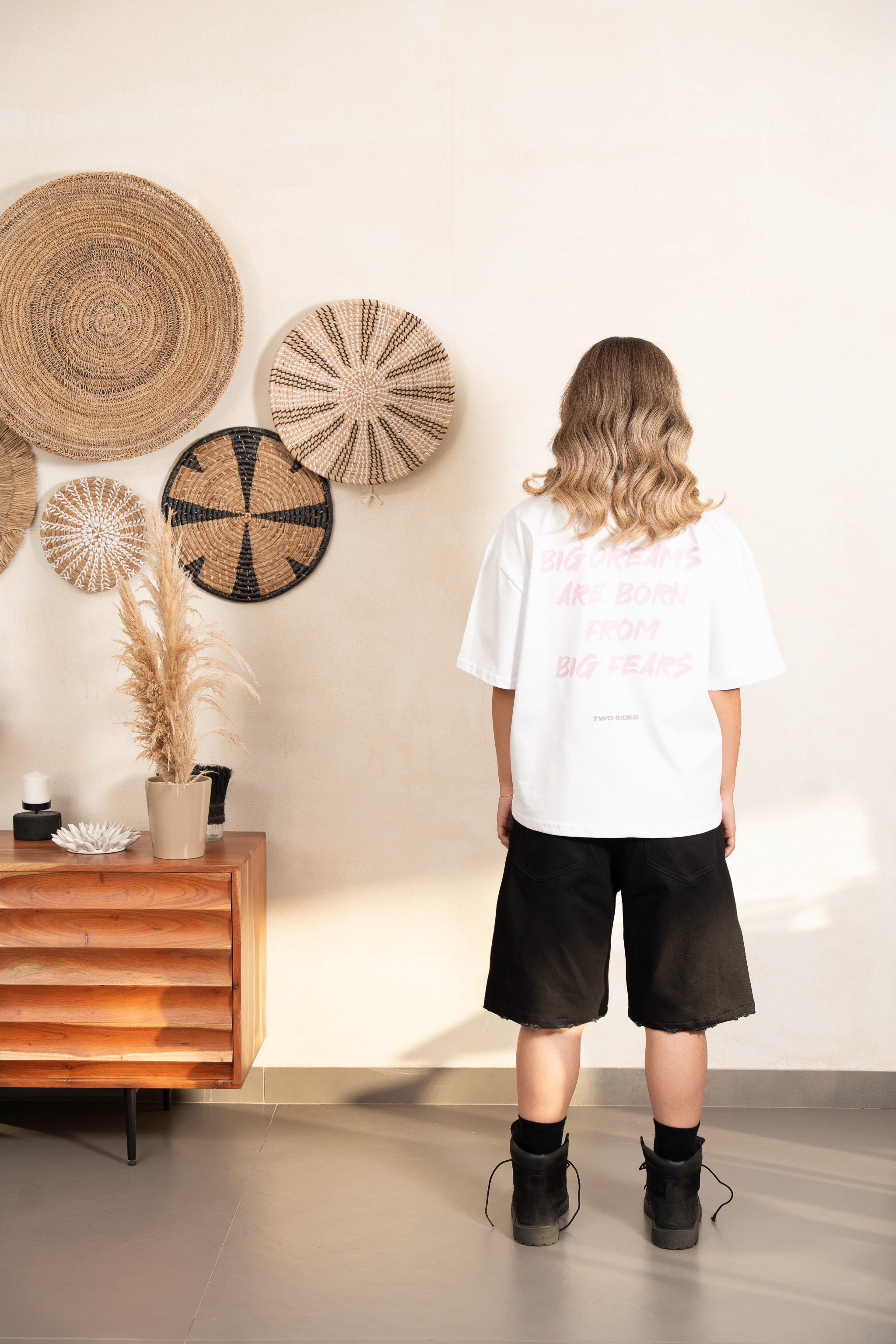 TWO SIDES BIG DREAM WHITE TEE
