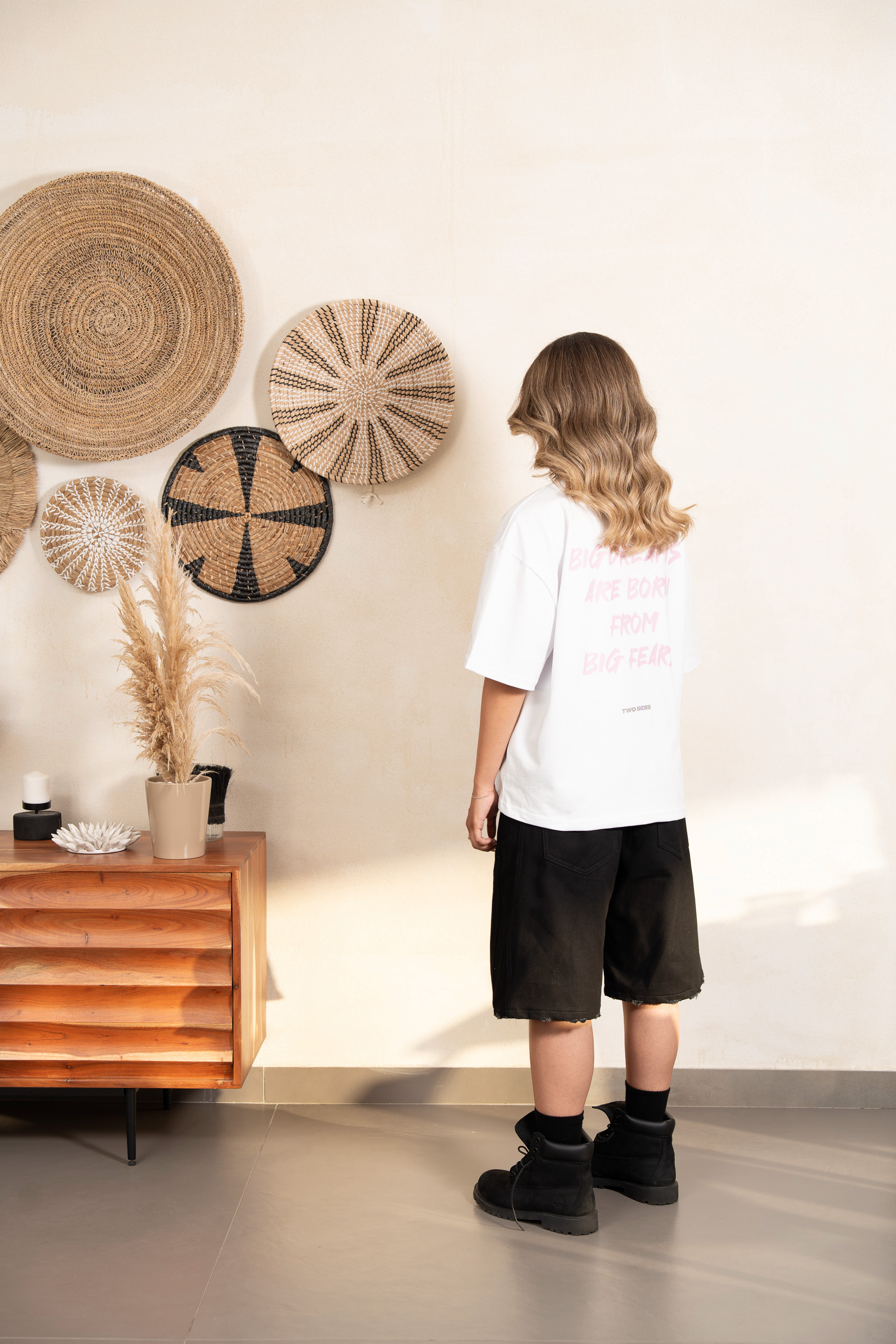 TWO SIDES BIG DREAM WHITE TEE