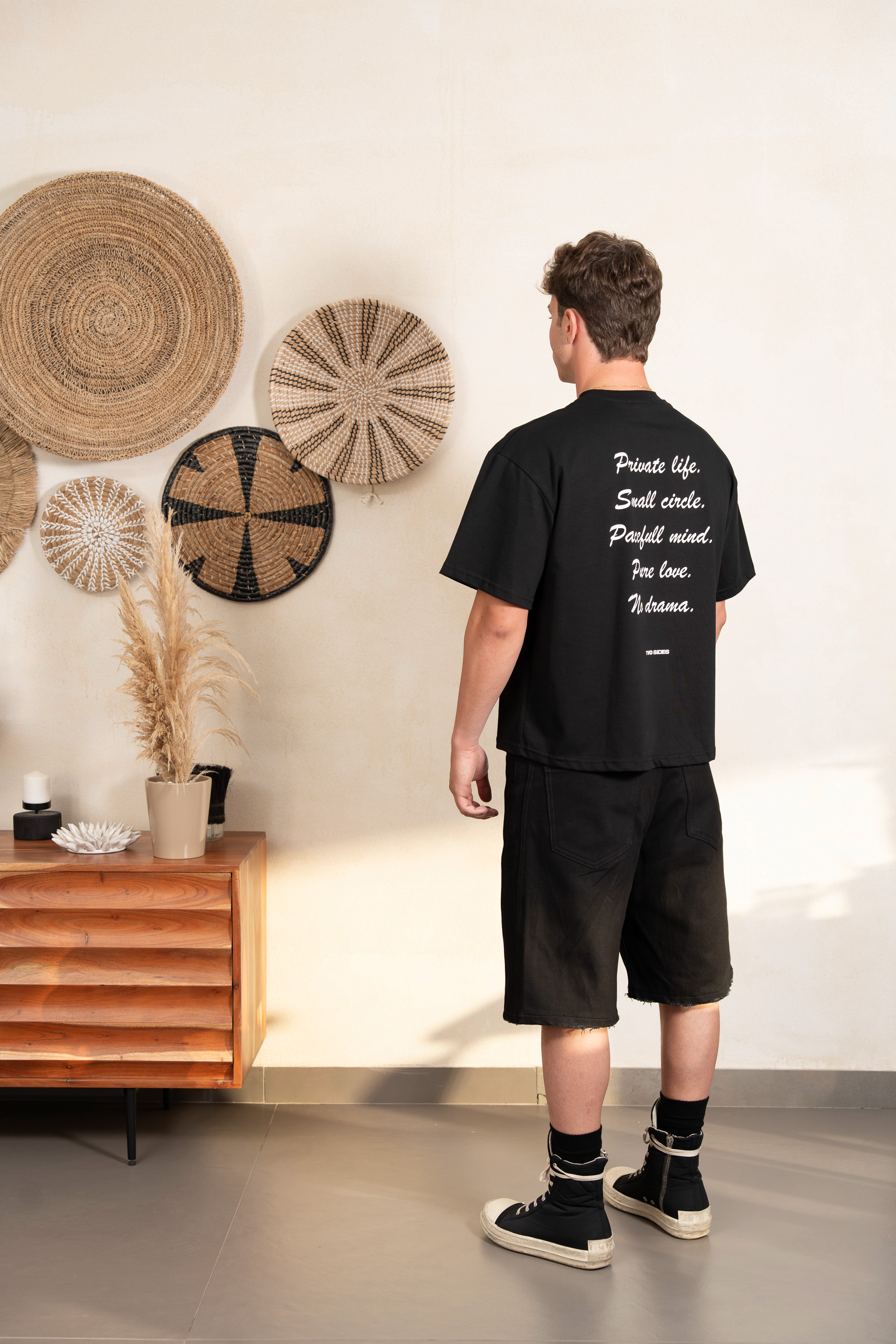 TWO SIDES MOOD BLACK TEE