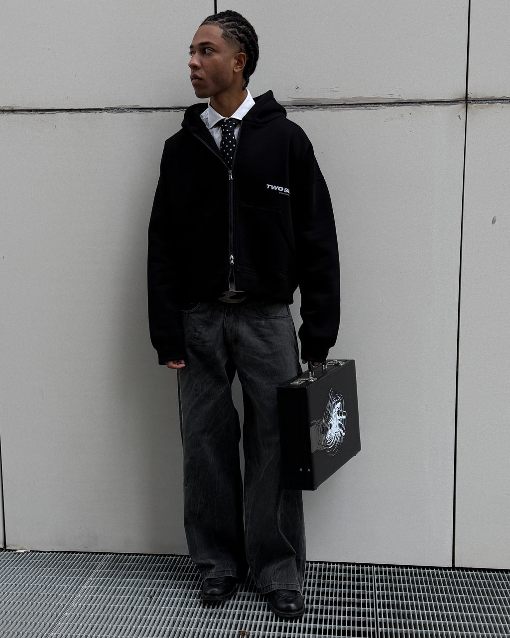 SMOKE DENIM PANTS