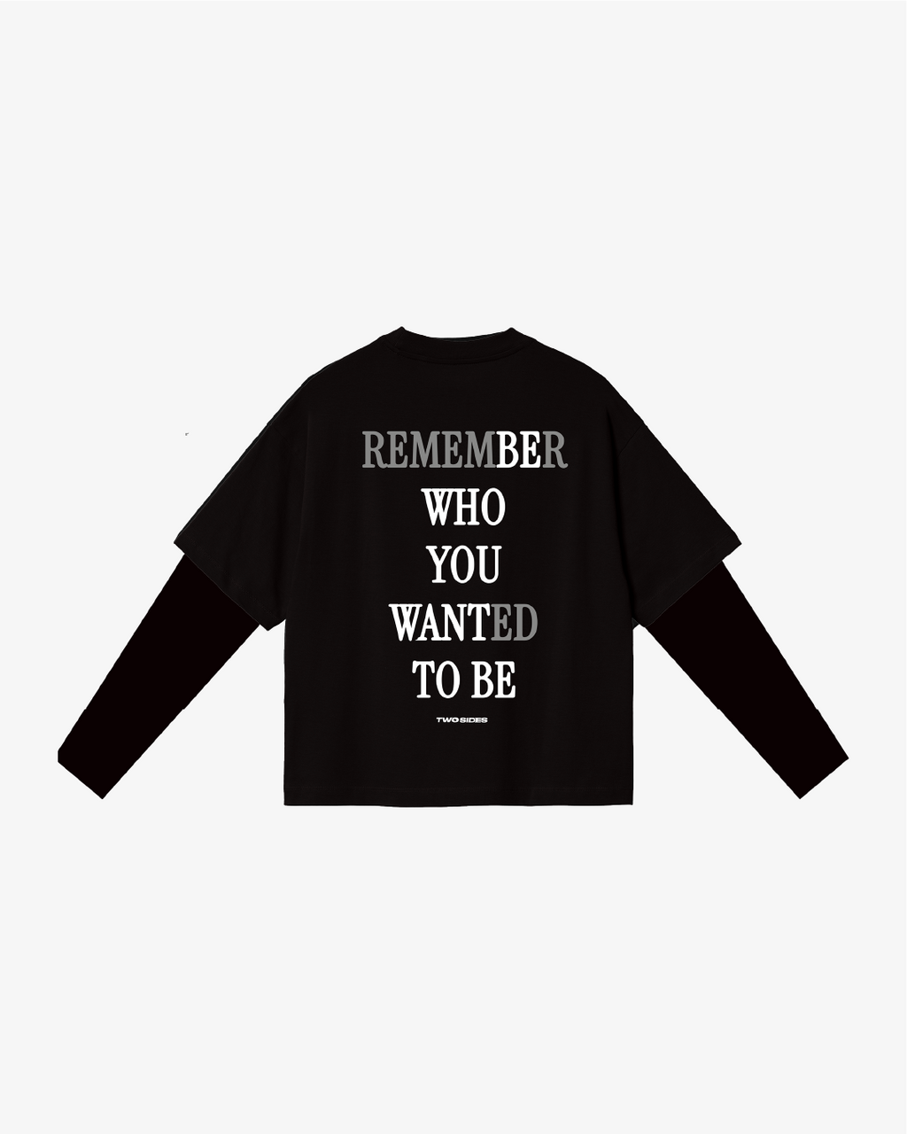 TWO SIDES REMEMBER DOUBLE LONGSLEEVE BLK