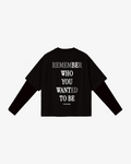 TWO SIDES REMEMBER DOUBLE LONGSLEEVE BLK