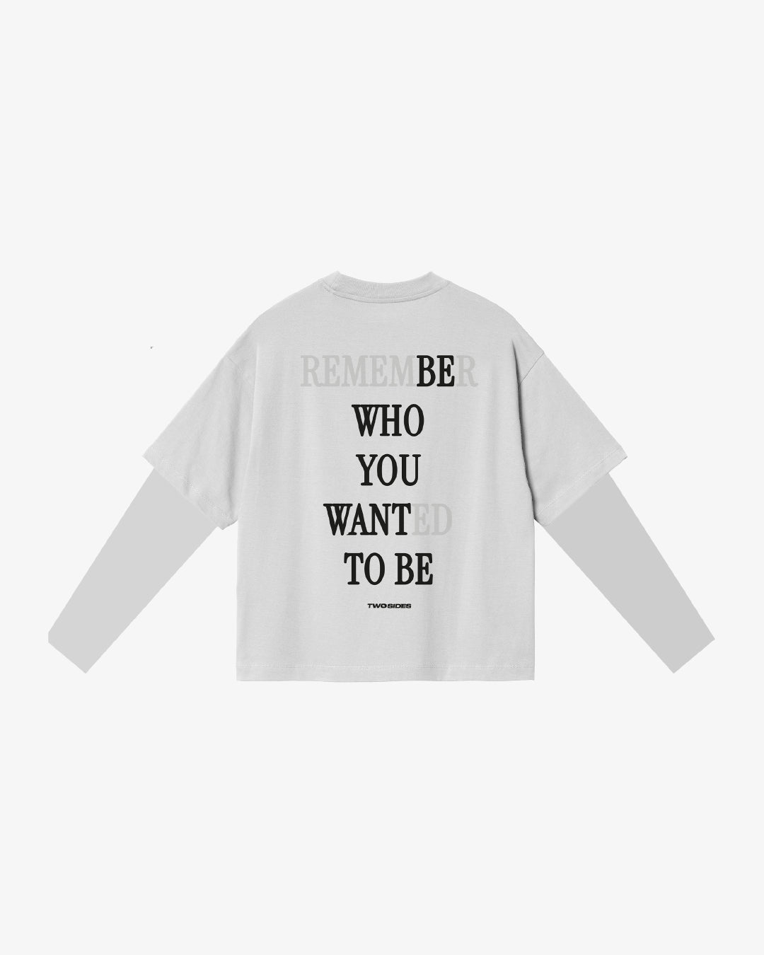 TWO SIDES REMEMBER DOUBLE LONGSLEEVE WHT