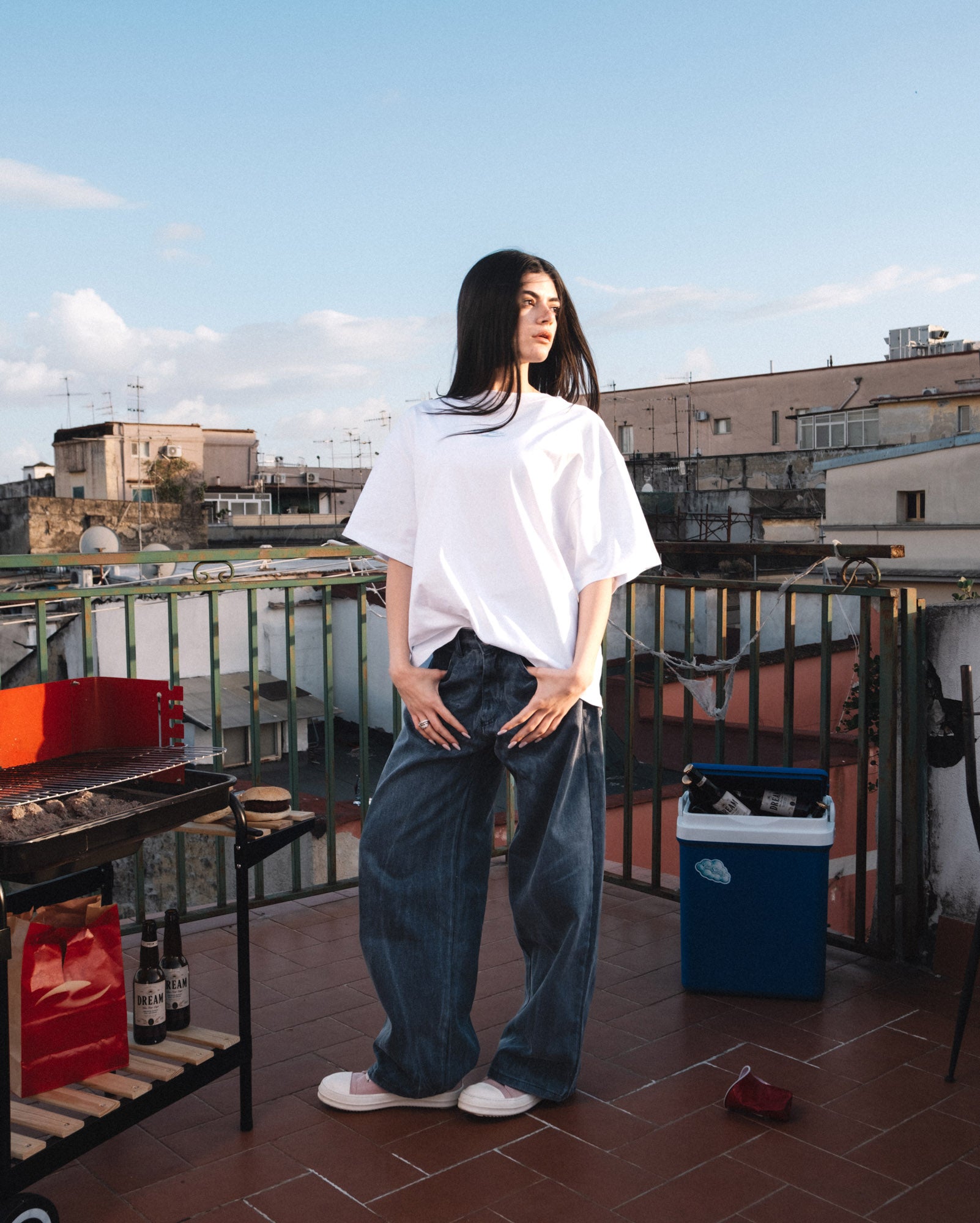 Dreams & Cloud Logo Tee – White