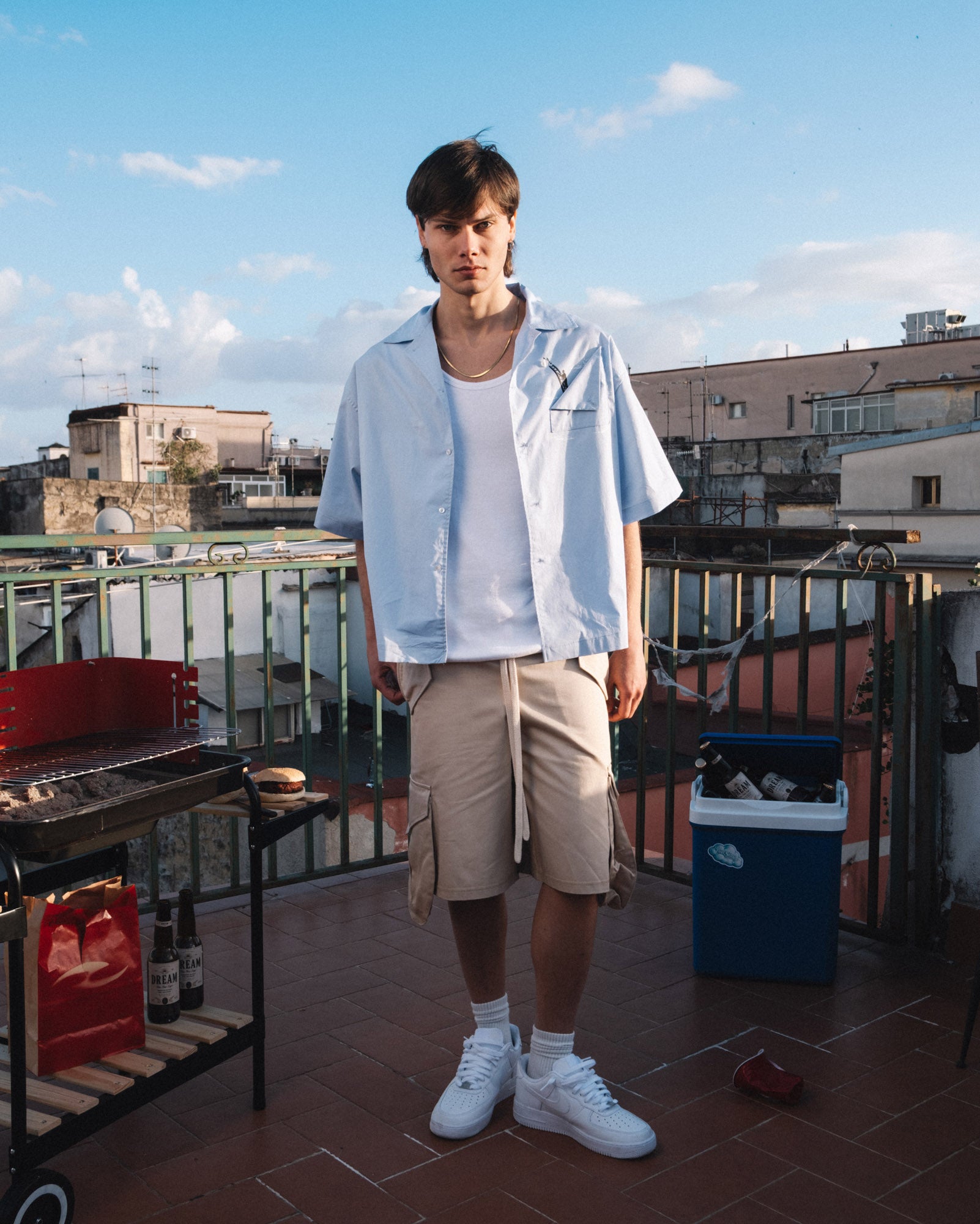 Side Cargo Jorts – Sand