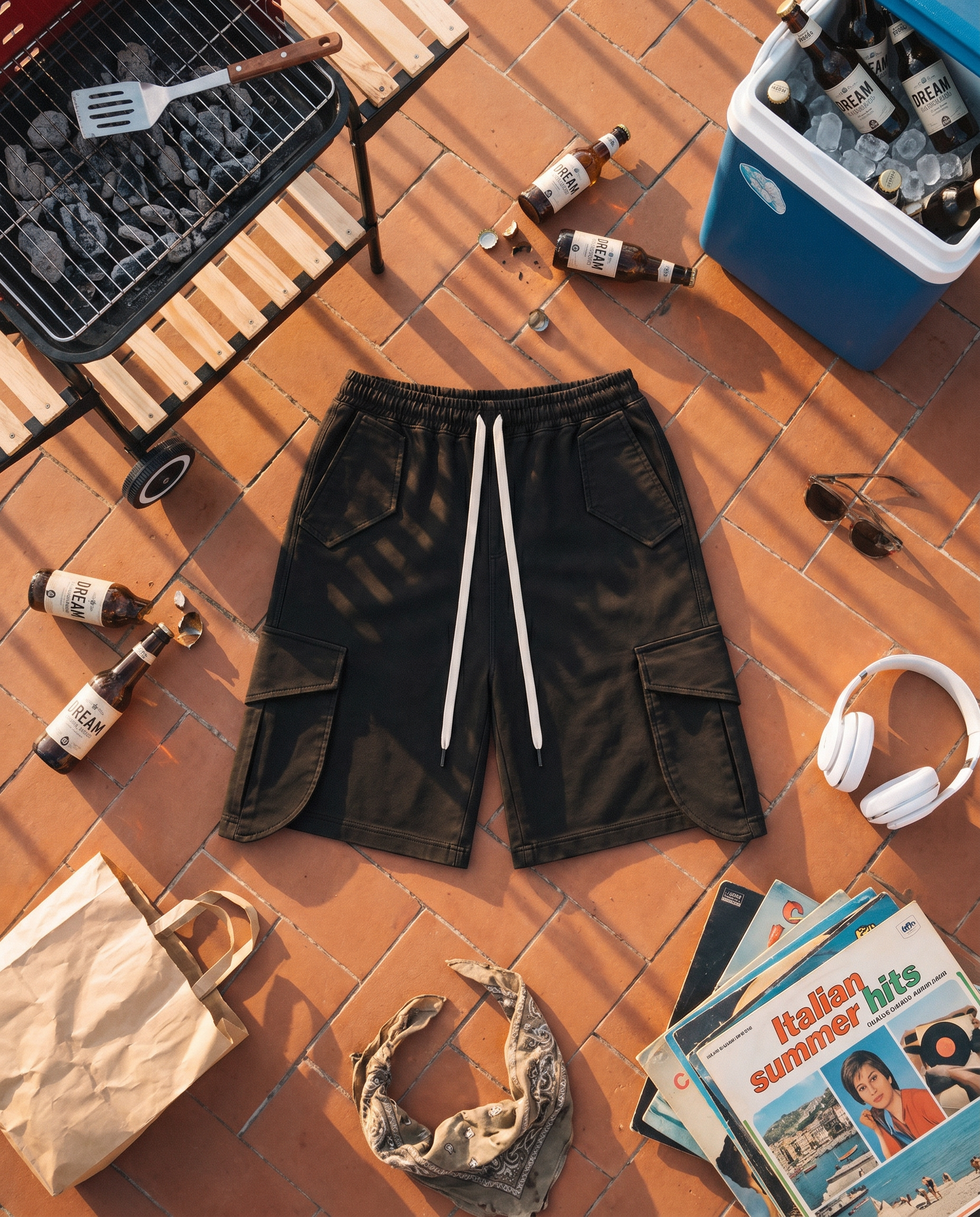 Side Cargo Jorts – Midnight