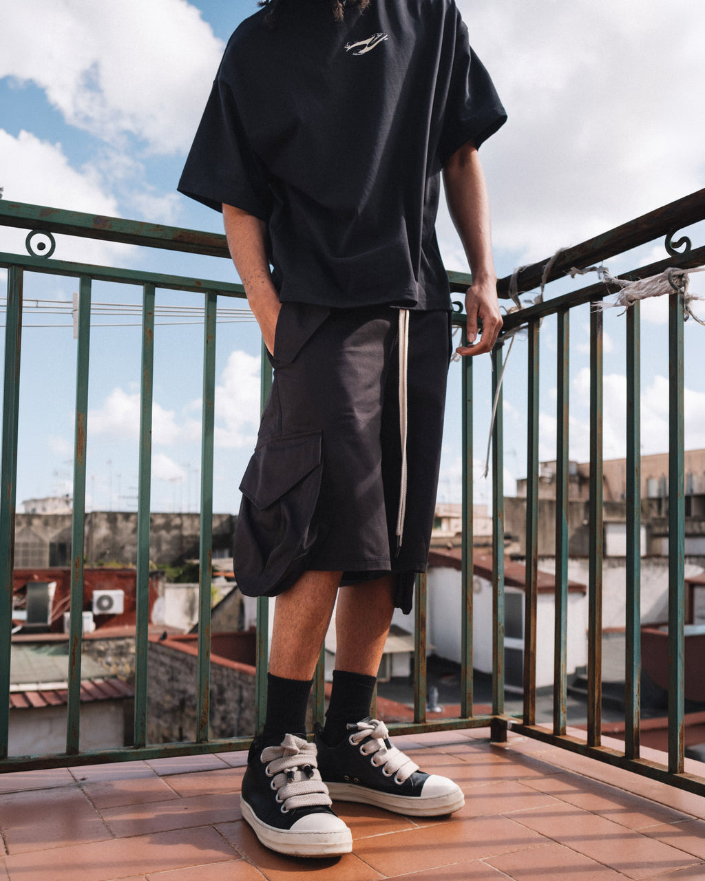 Side Cargo Jorts – Midnight