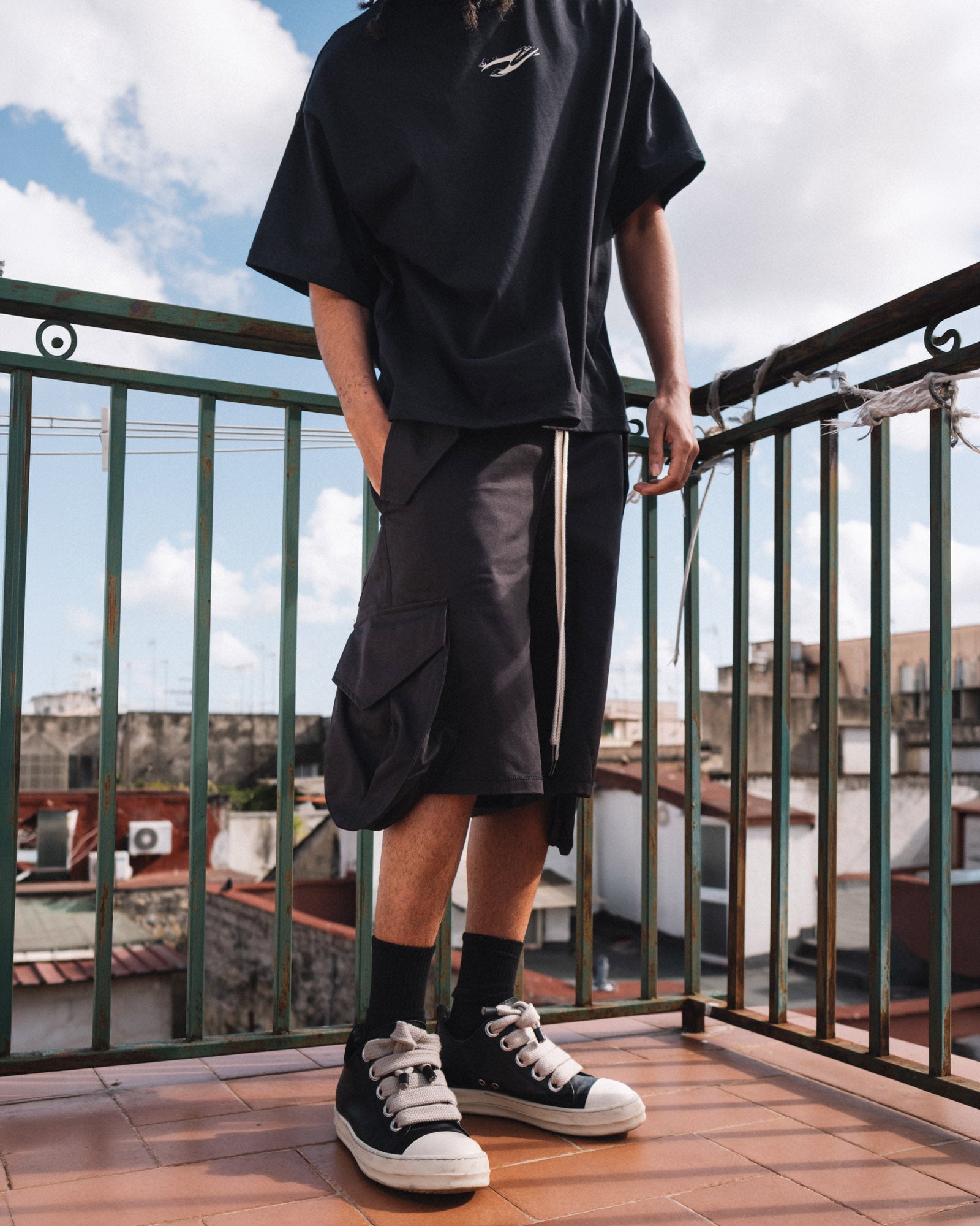 Side Cargo Jorts – Midnight