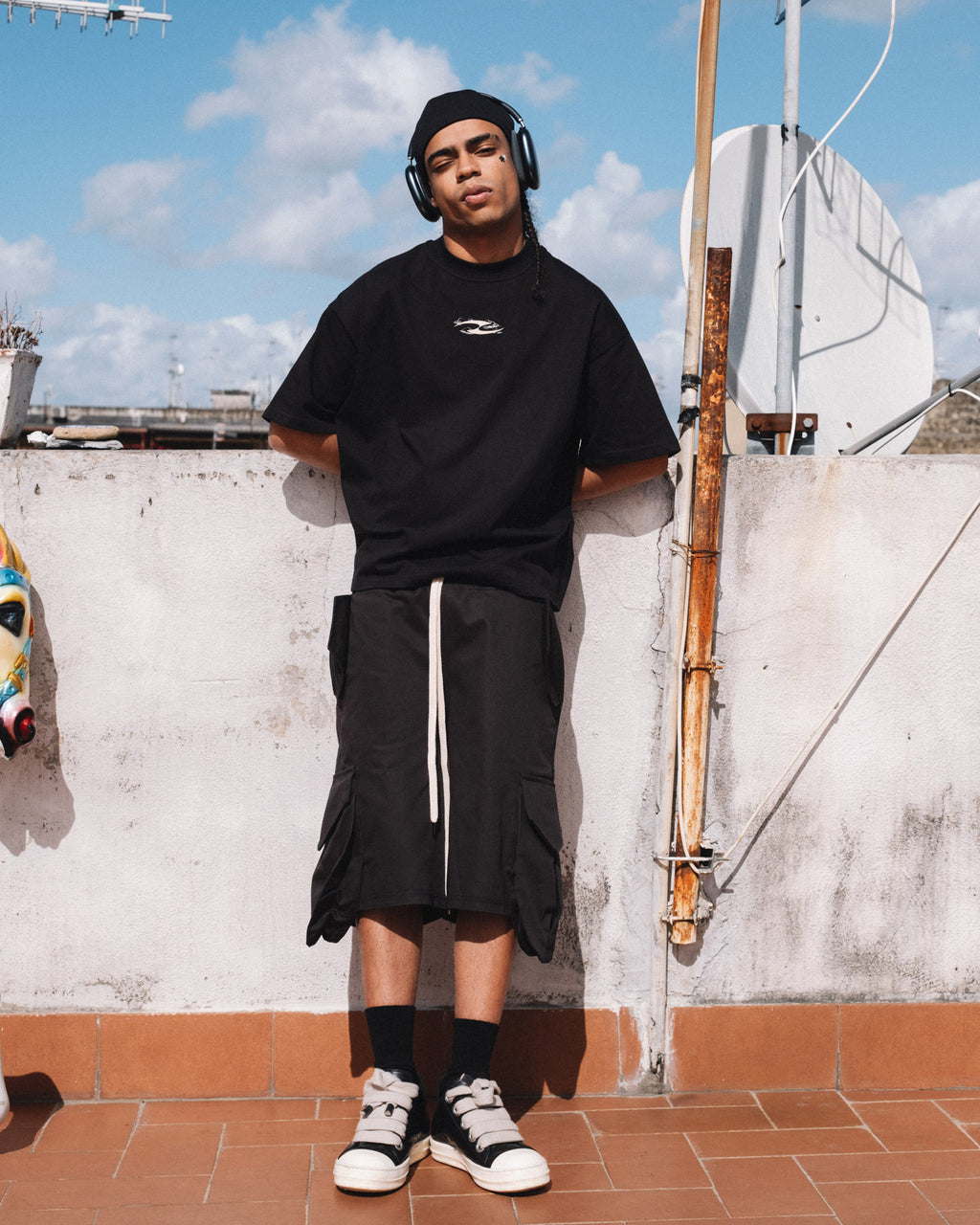 Side Cargo Jorts – Midnight