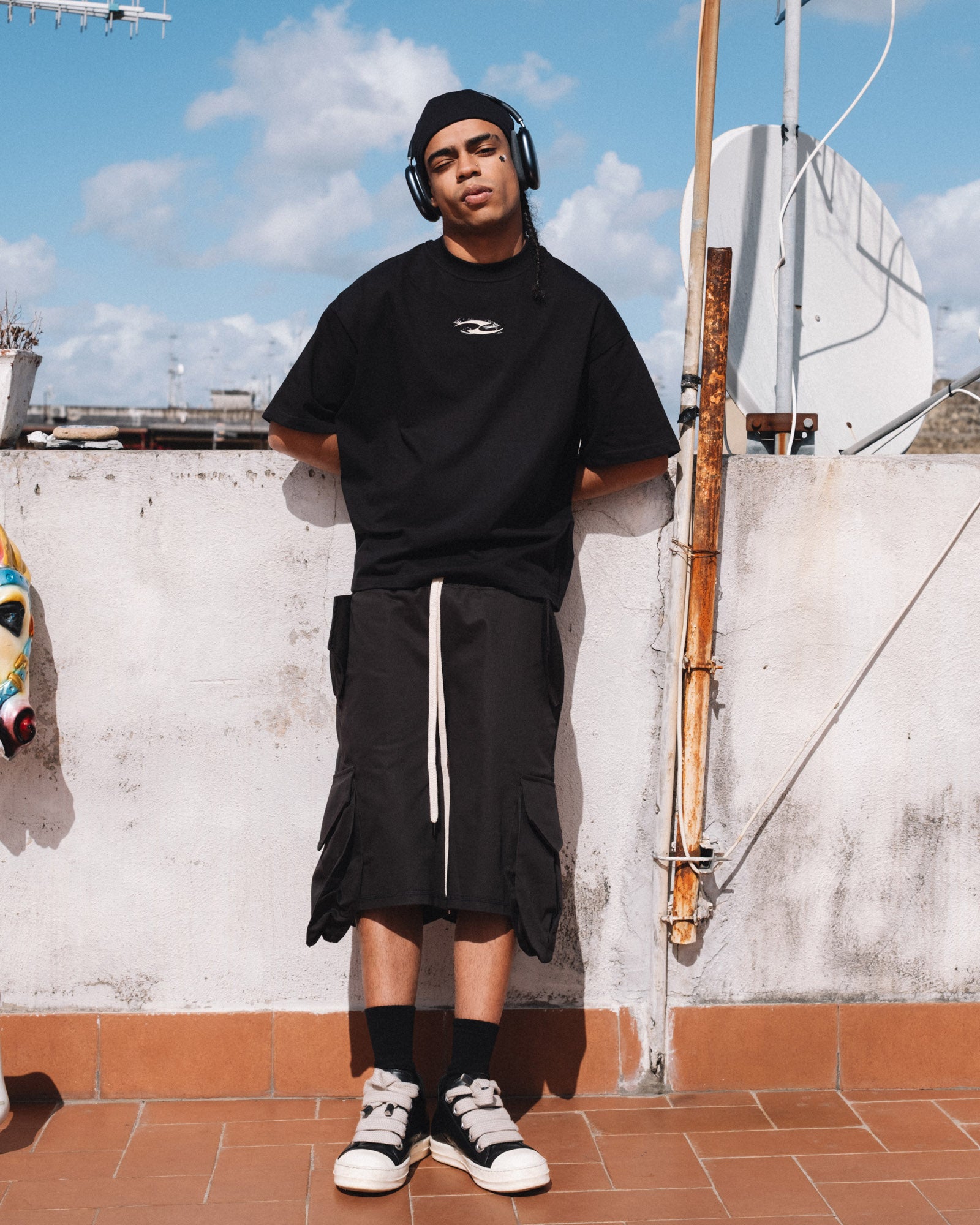 Side Cargo Jorts – Midnight