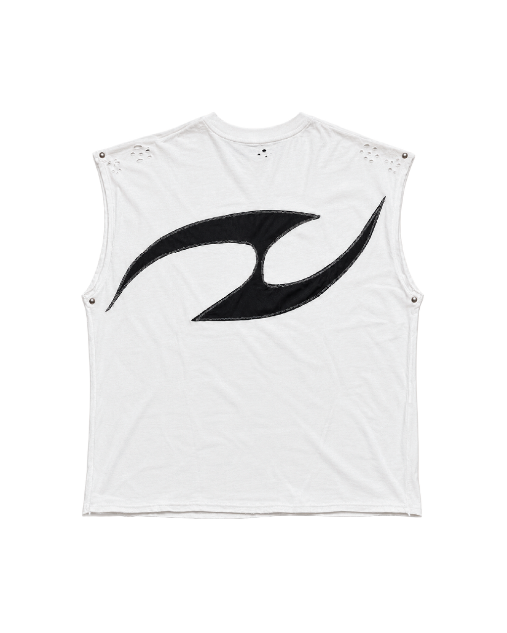 White Sleeveless Reworked Tee