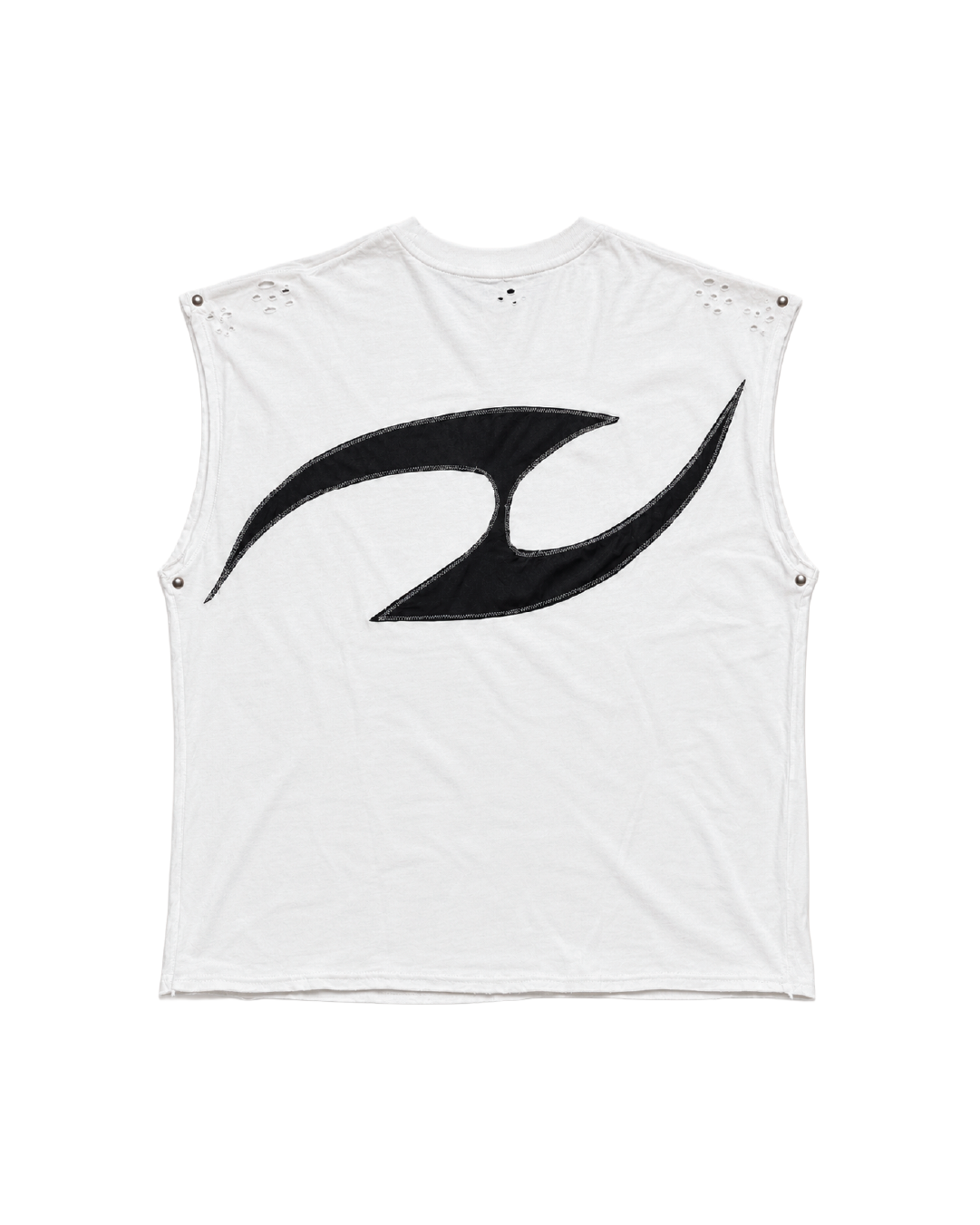 White Sleeveless Reworked Tee