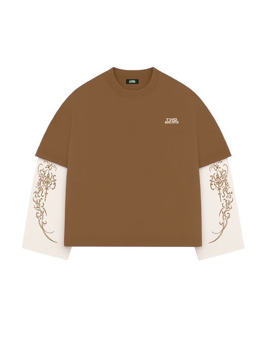 TWO SIDES ICON DUALITY LONGSLEEVE BROWN MOCHA