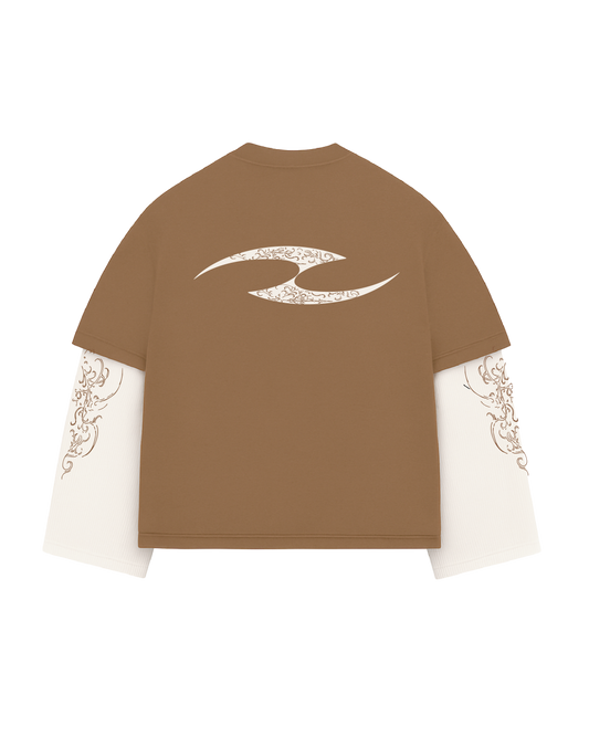 TWO SIDES ICON DUALITY LONGSLEEVE BROWN MOCHA