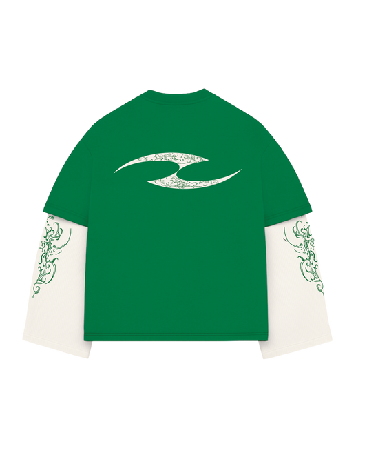 TWO SIDES ICON DUALITY LONGSLEEVE TS GREEN