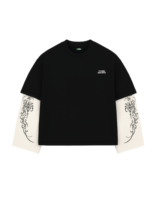 TWO SIDES ICON DUALITY LONGSLEEVE BLACK