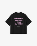 TWO SIDES BIG DREAM BLACK TEE