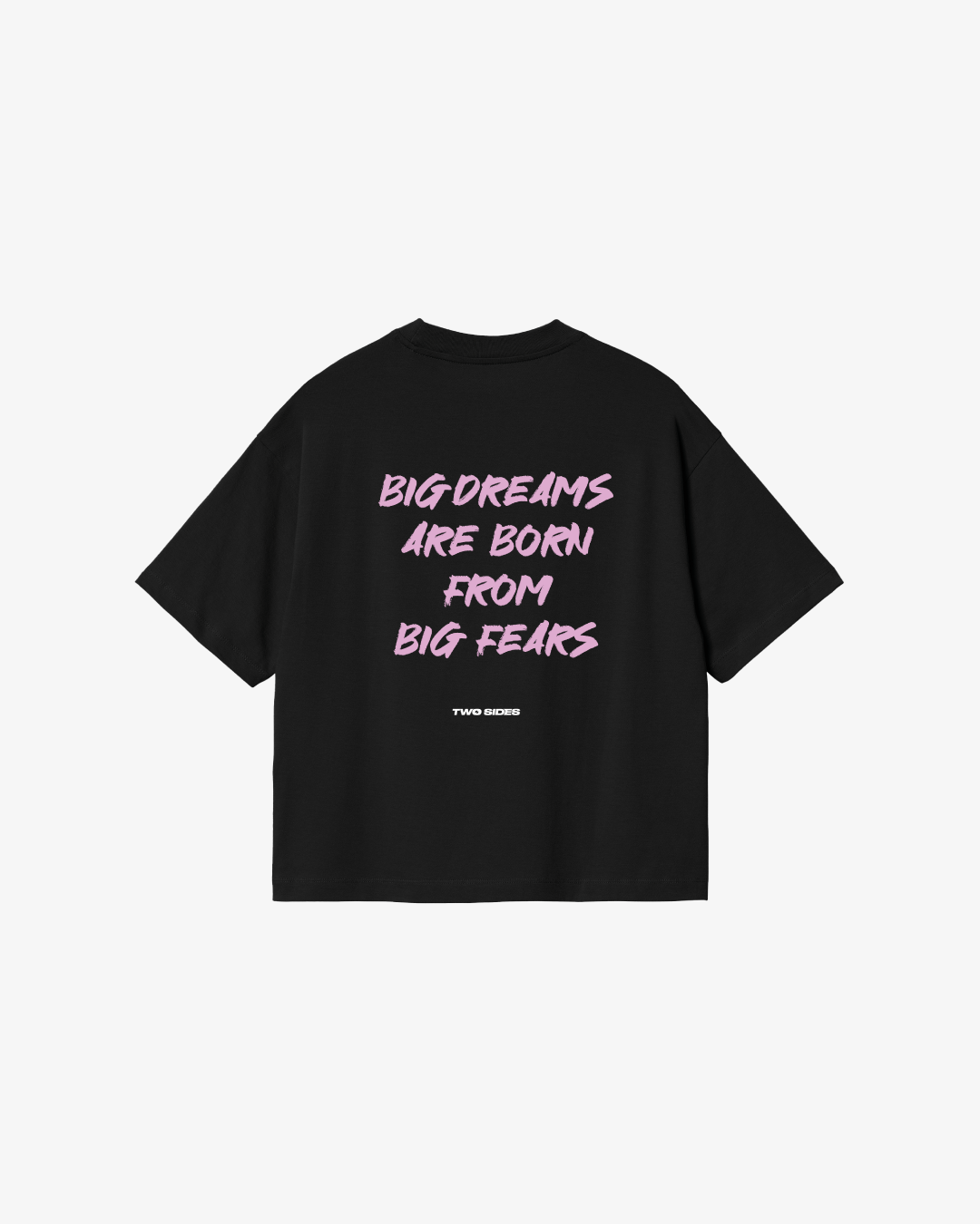 TWO SIDES BIG DREAM BLACK TEE
