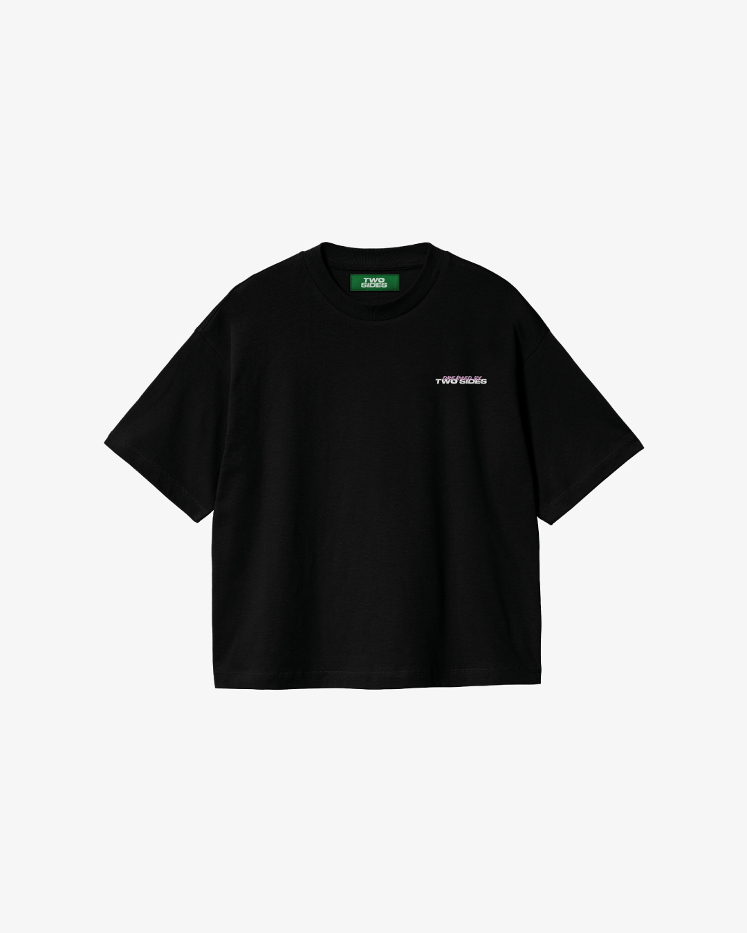 TWO SIDES BIG DREAM BLACK TEE