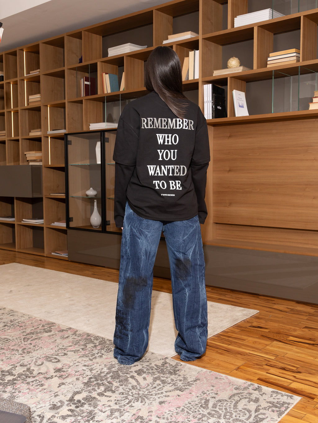 TWO SIDES REMEMBER DOUBLE LONGSLEEVE BLK