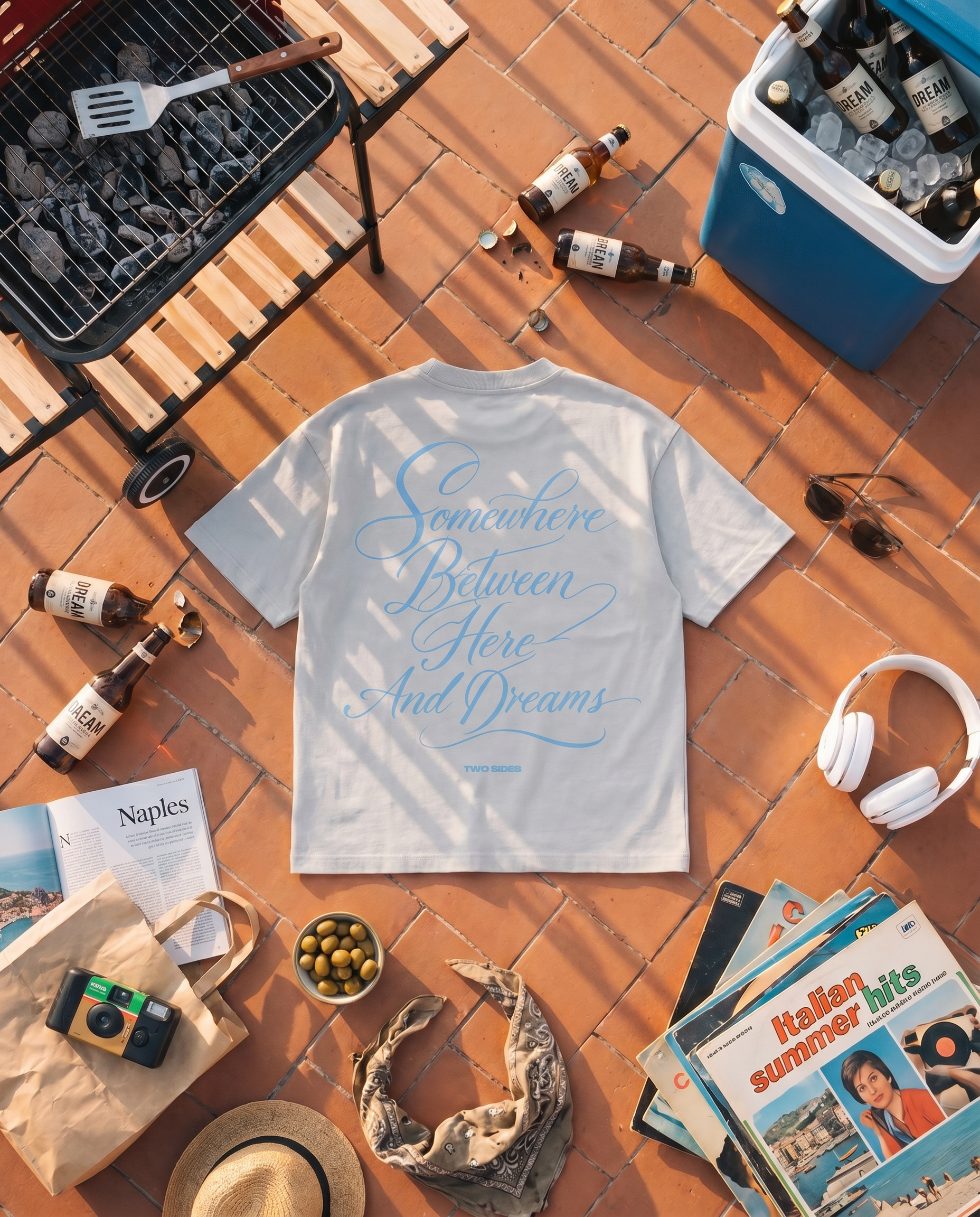 Dreams & Cloud Logo Tee – White