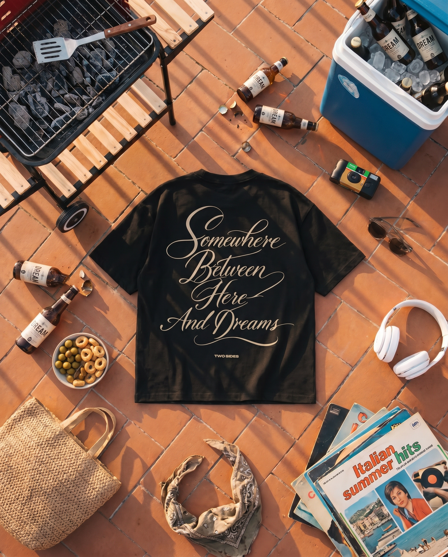 Dreams & Cloud Logo Tee – Black