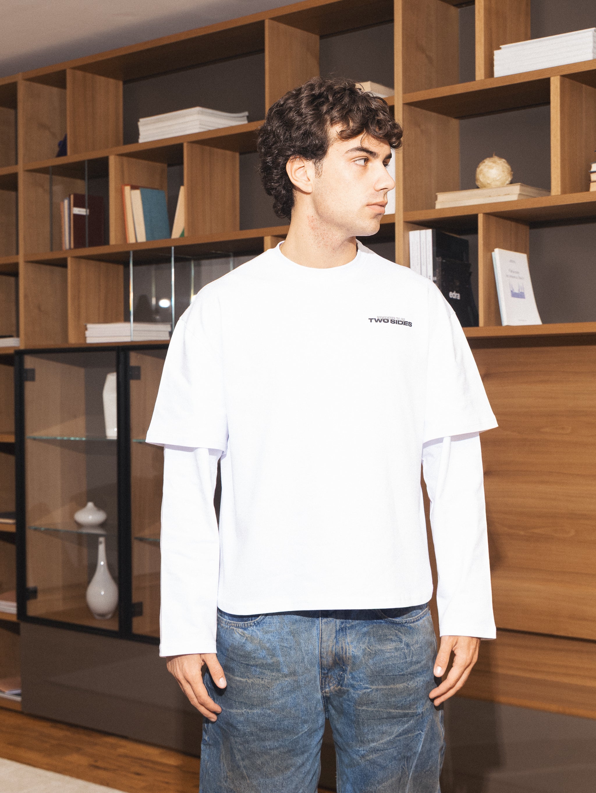 TWO SIDES REMEMBER DOUBLE LONGSLEEVE WHT