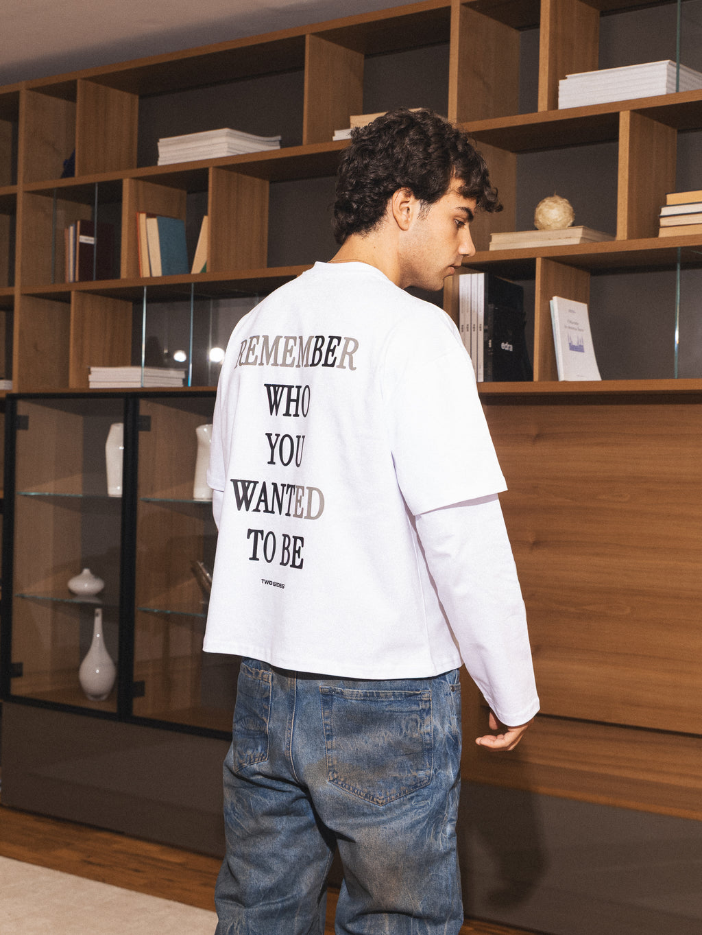 TWO SIDES REMEMBER DOUBLE LONGSLEEVE WHT