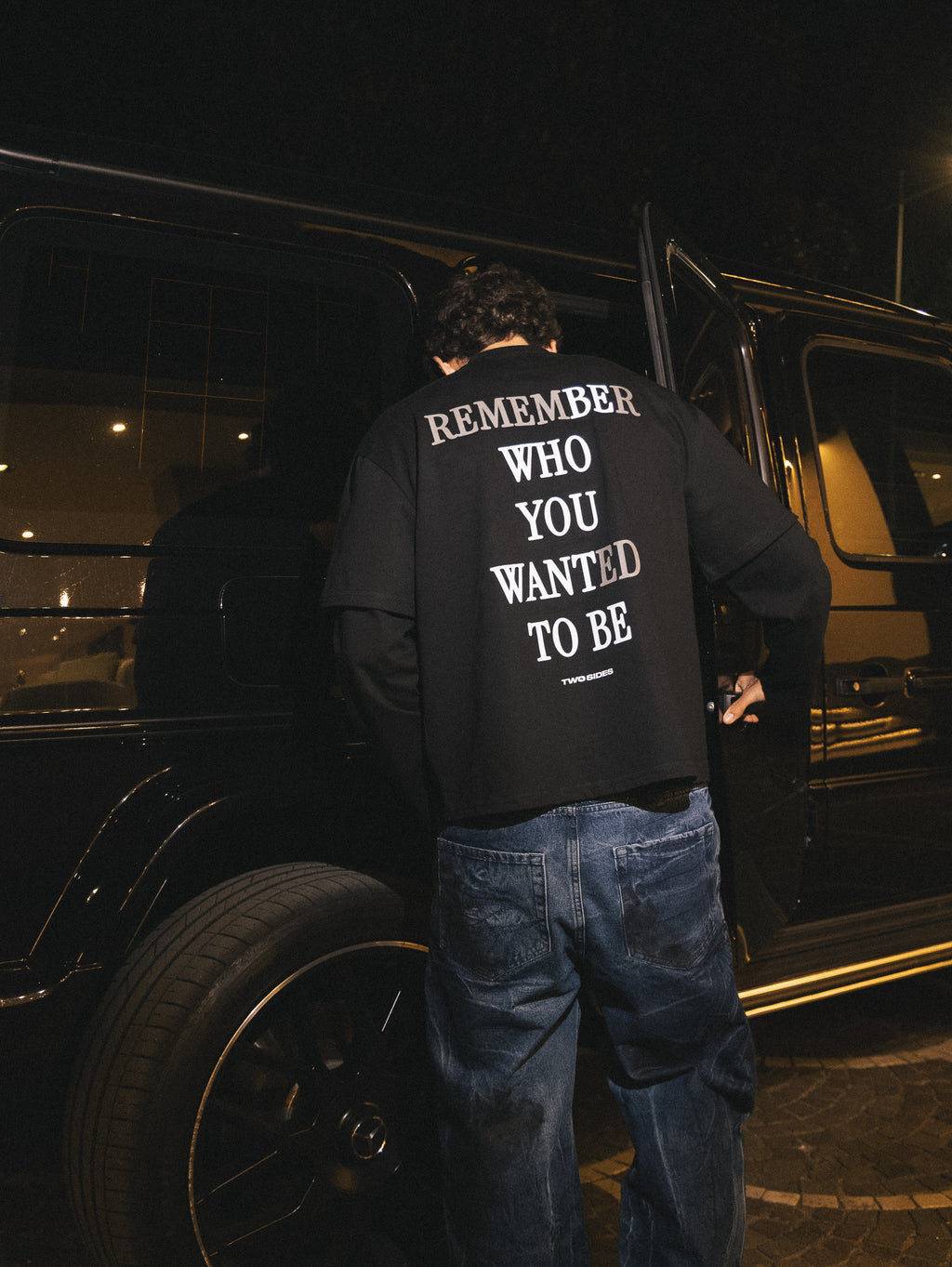 TWO SIDES REMEMBER DOUBLE LONGSLEEVE BLK