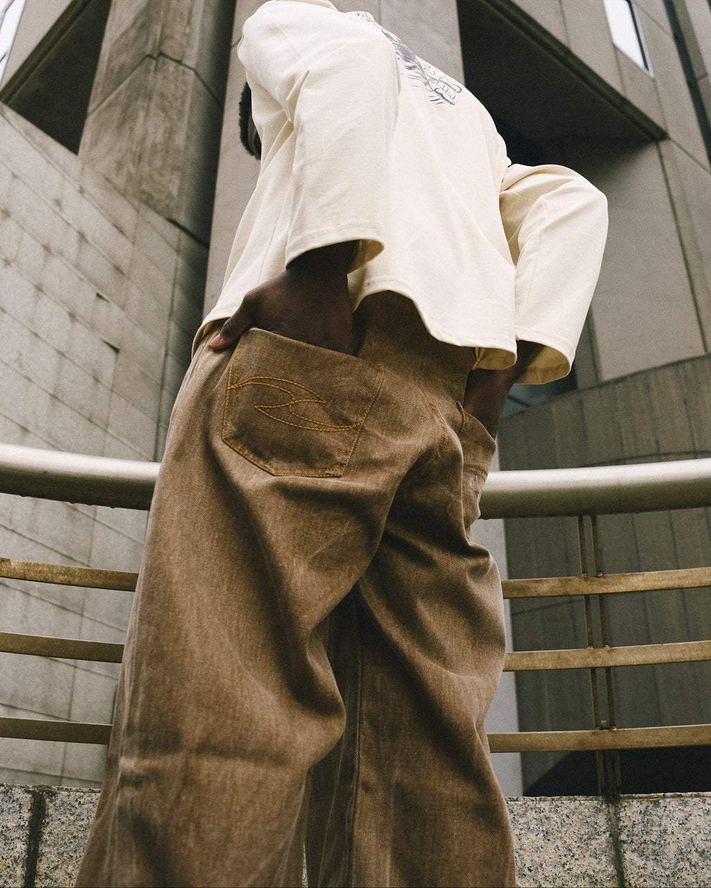 SAND DENIM PANTS