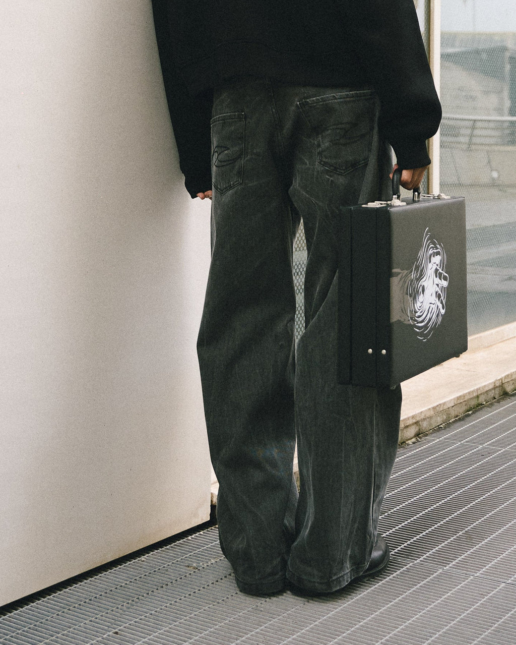 SMOKE DENIM PANTS