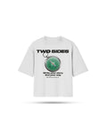 Two Sides broken bussola tee pure white - Two Sides