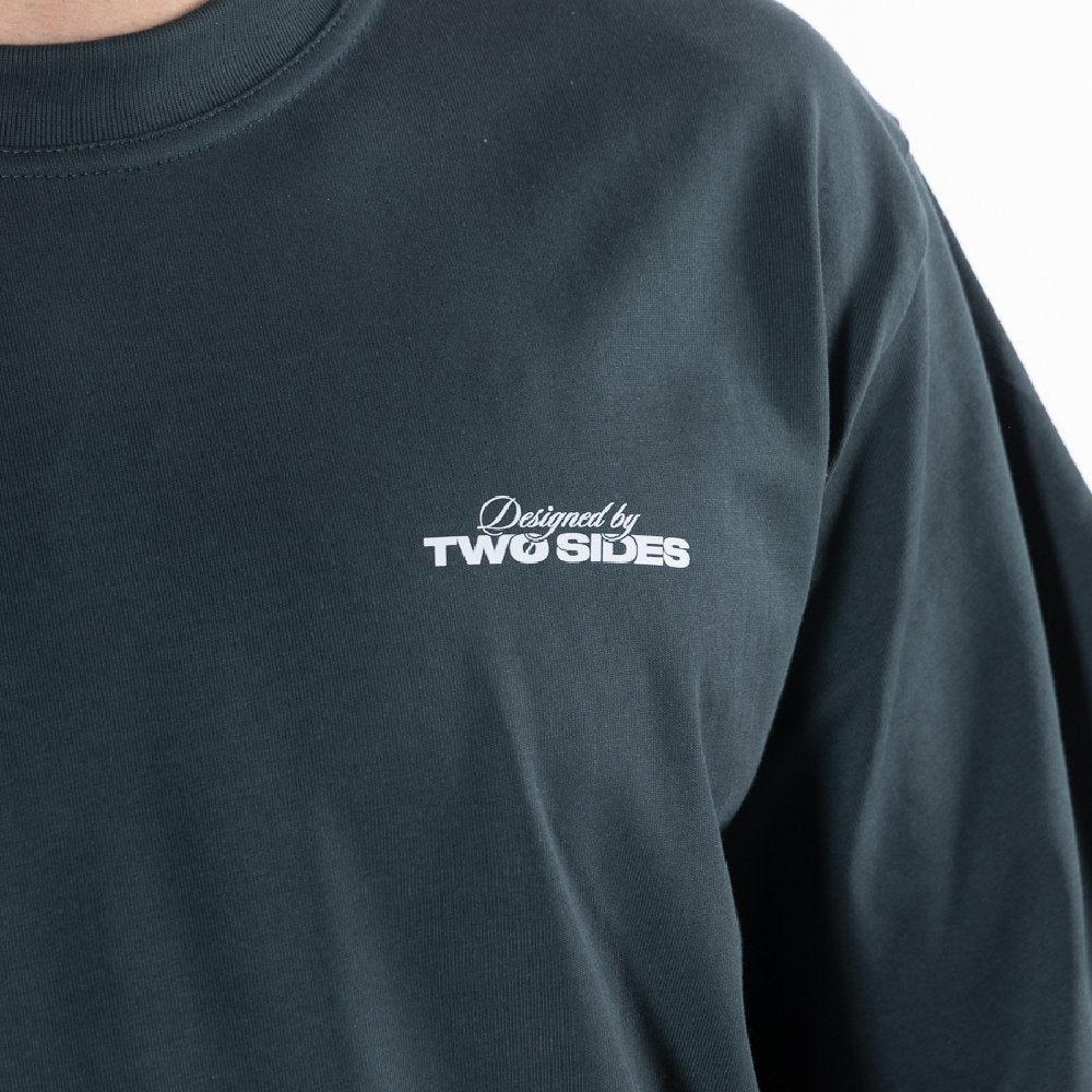 Two Sides broken bussola tee ts green - Two Sides