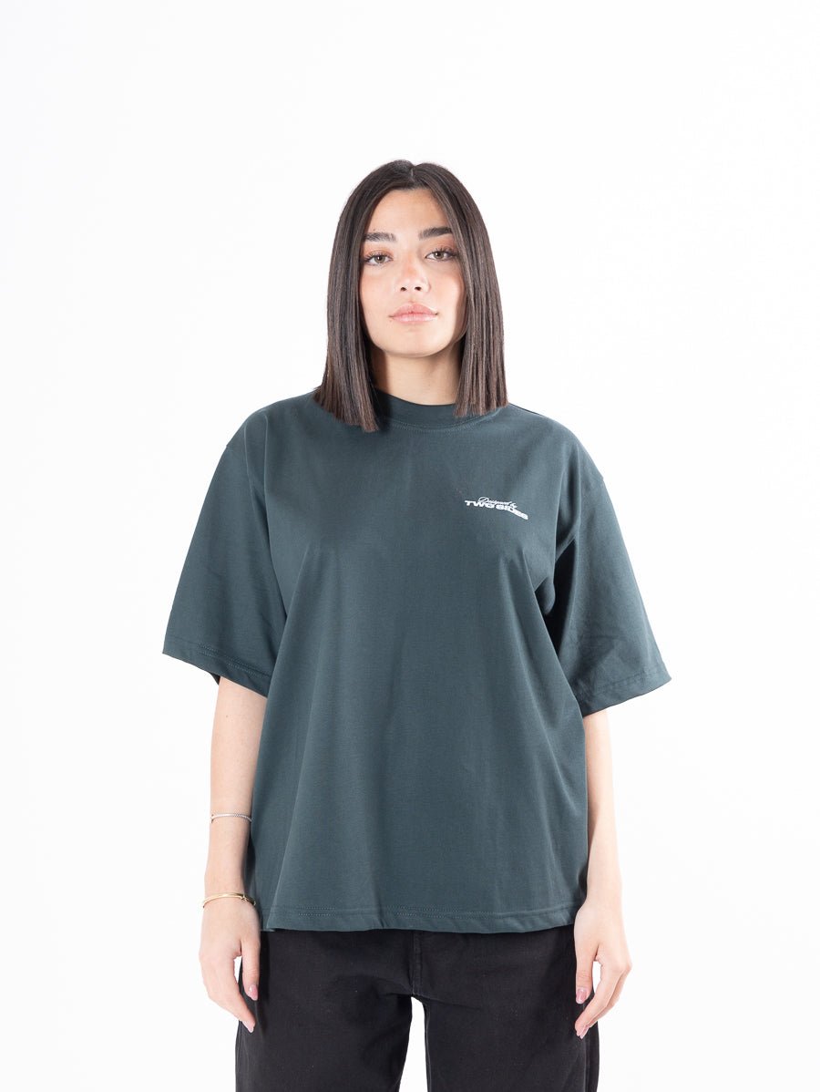 Two Sides broken bussola tee ts green - Two Sides