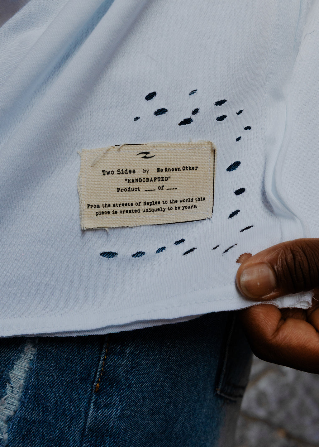 White Sleeveless Reworked Tee