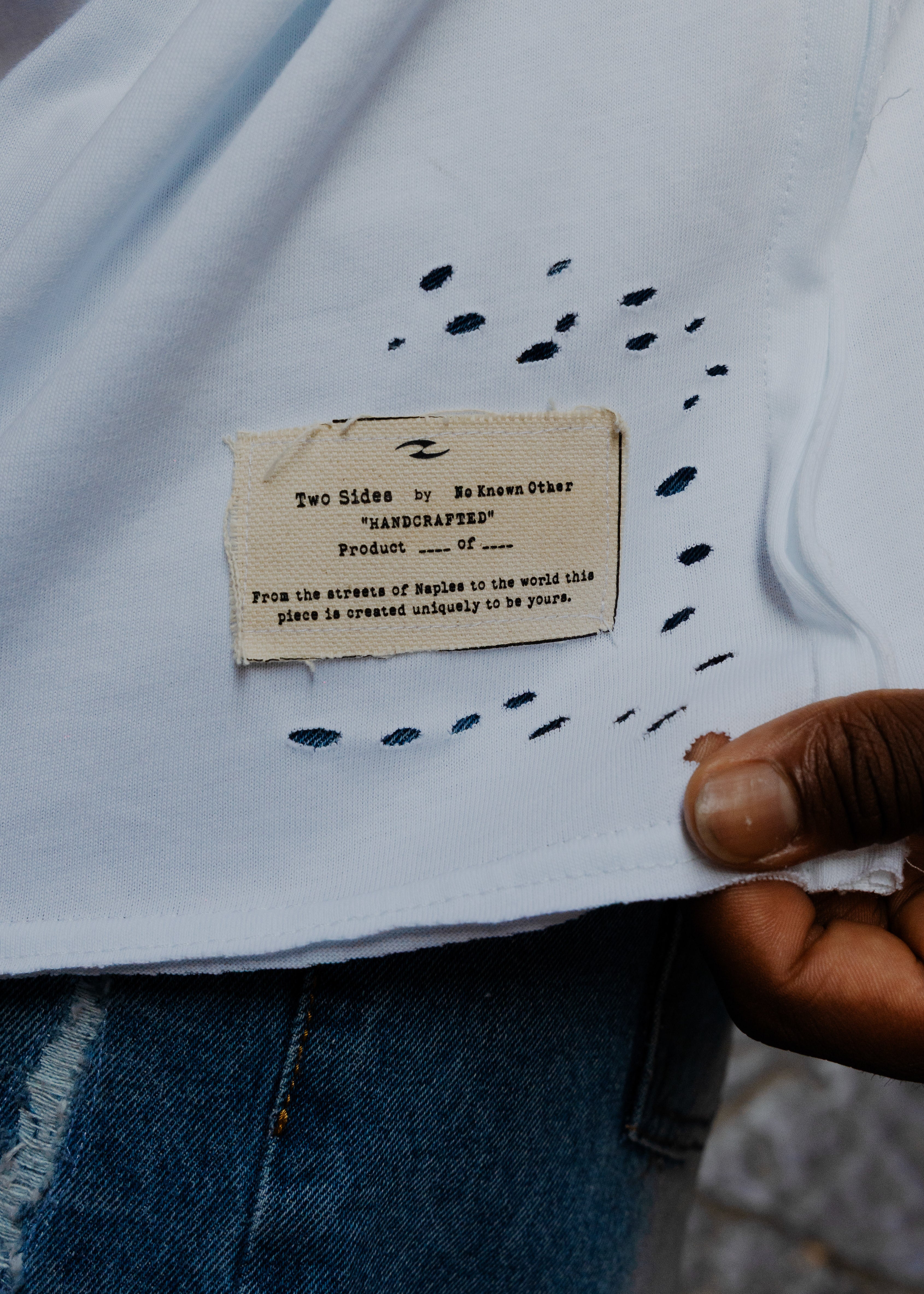 White Sleeveless Reworked Tee